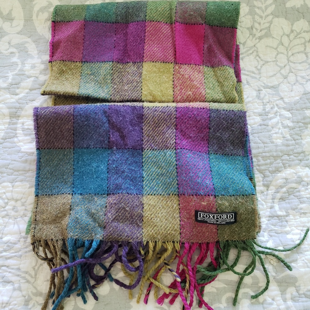 Irish Plaid Lambswool Scarf